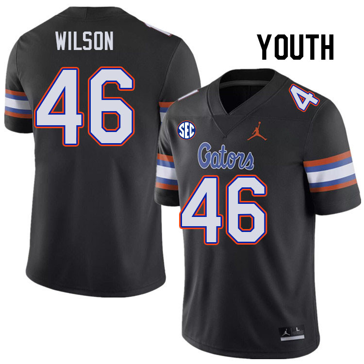 Youth #46 Ethan Wilson Florida Gators College Football Jerseys Stitched-Black